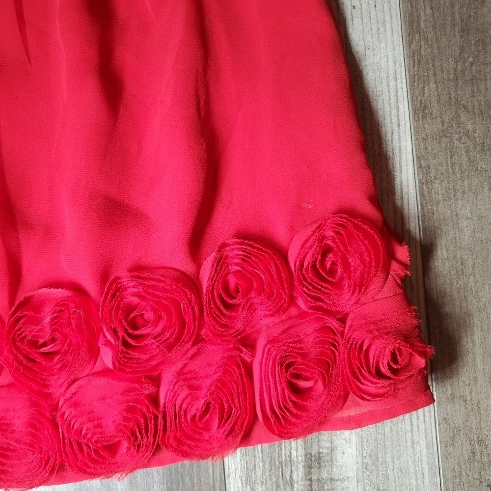 Old Navy Red Chiffon Girls Dress Size 3T Toddler Girl EUC
